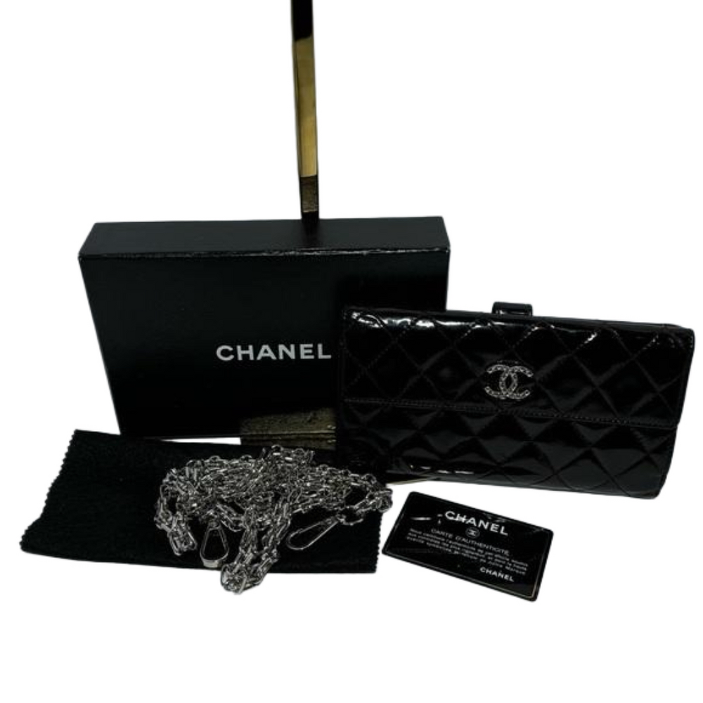 AUTHENTIC CHANEL PATENT LEATHER WALLET